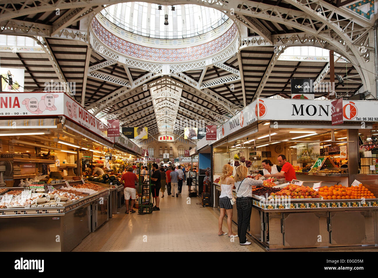 Markthalle Mercado Central, Provinz Valencia, Valencia, Spanien Stockfoto