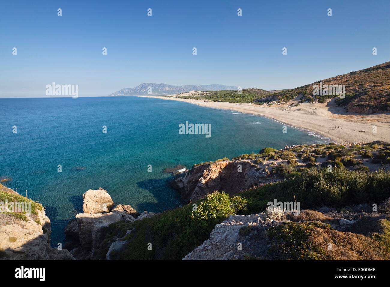 Sandigen Strand von Patara, Lykische Küste, Mittelmeer, Türkei Stockfoto