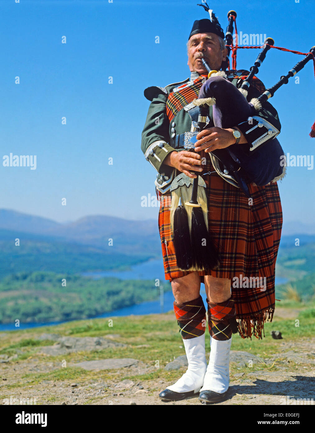 Schottische Piper Stockfoto