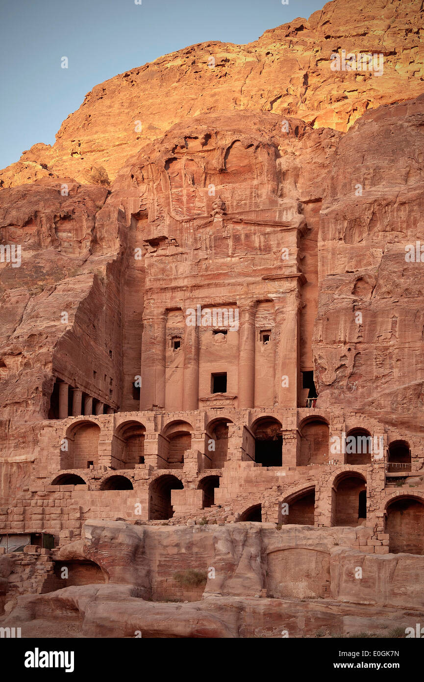 URN-Grab, Königsgräber in Petra, UNESCO Welt Herritage, Wadi Musa, Jordanien, Naher Osten, Asien Stockfoto