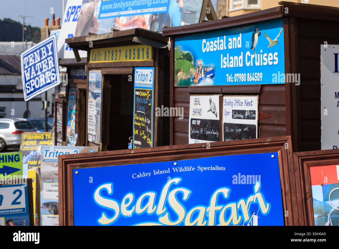 Bootsfahrten Tenby Pembrokeshire Wales Stockfoto