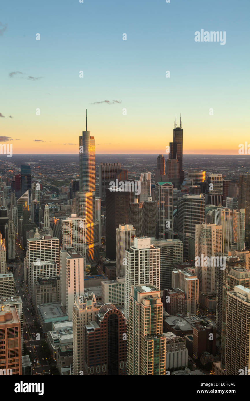 Skyline von Chicago, Illinois, Vereinigte Staaten von Amerika, Innenstadt Stockfoto