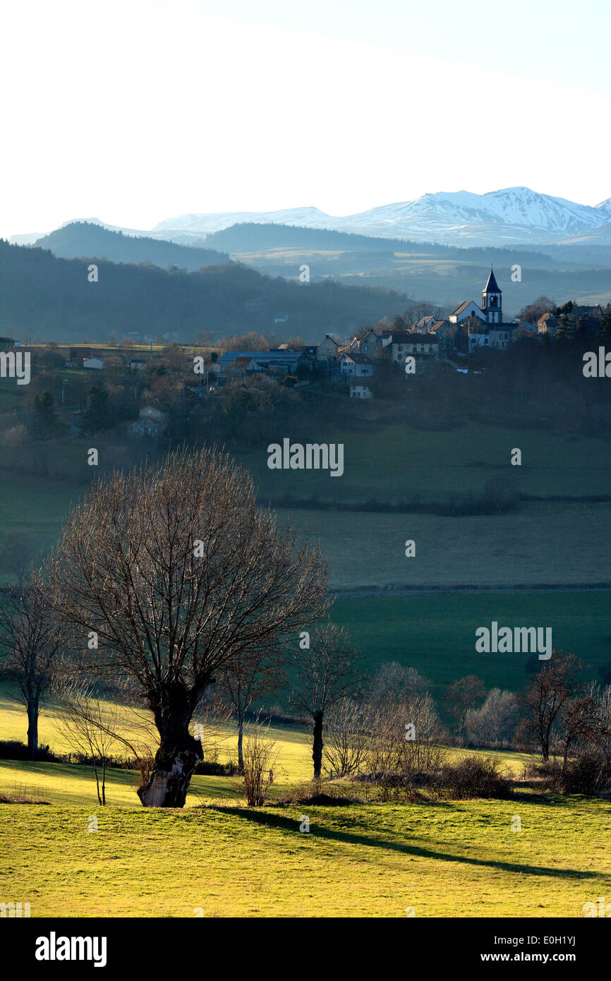 Saint Diery Dorf, Auvergne Vulkane regionaler Naturpark, Puy de Dome, Frankreich Stockfoto