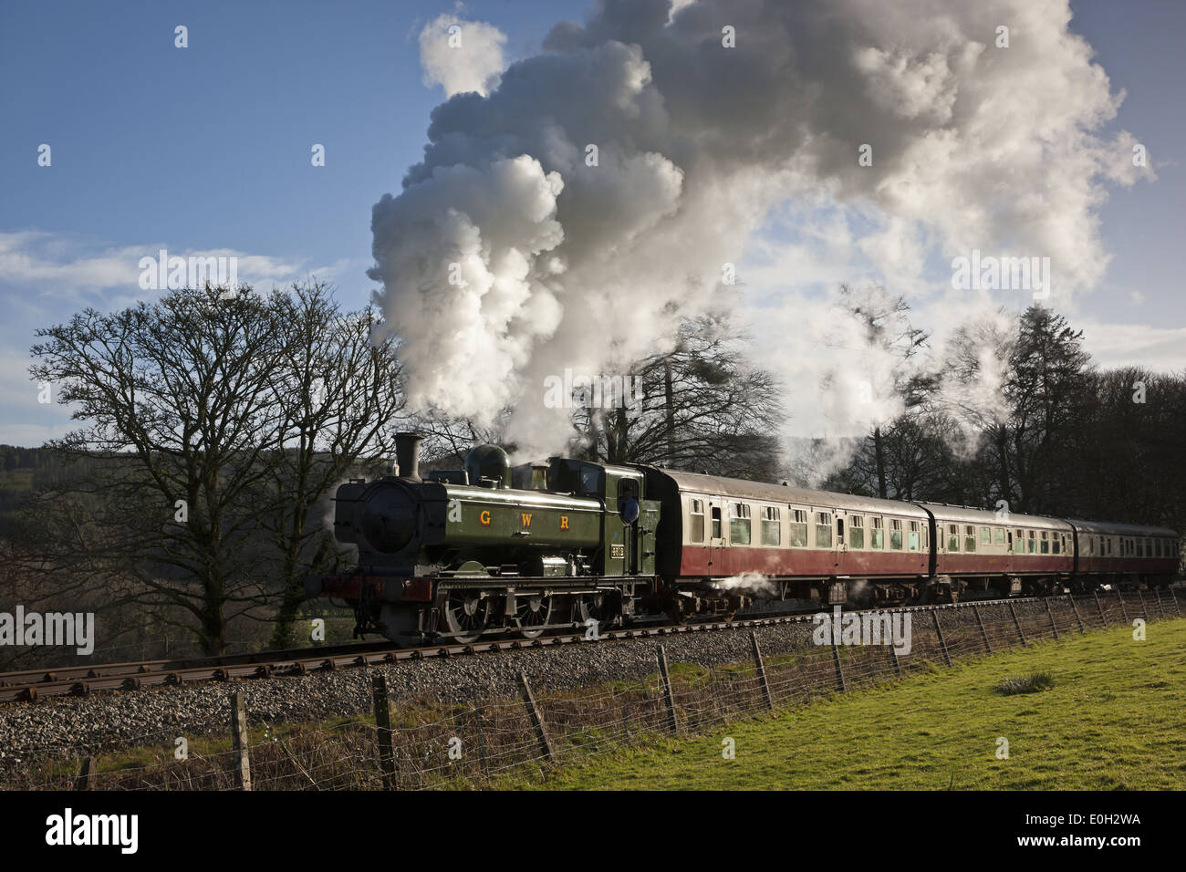 Bodmin & Wenford Dampfeisenbahn Stockfoto