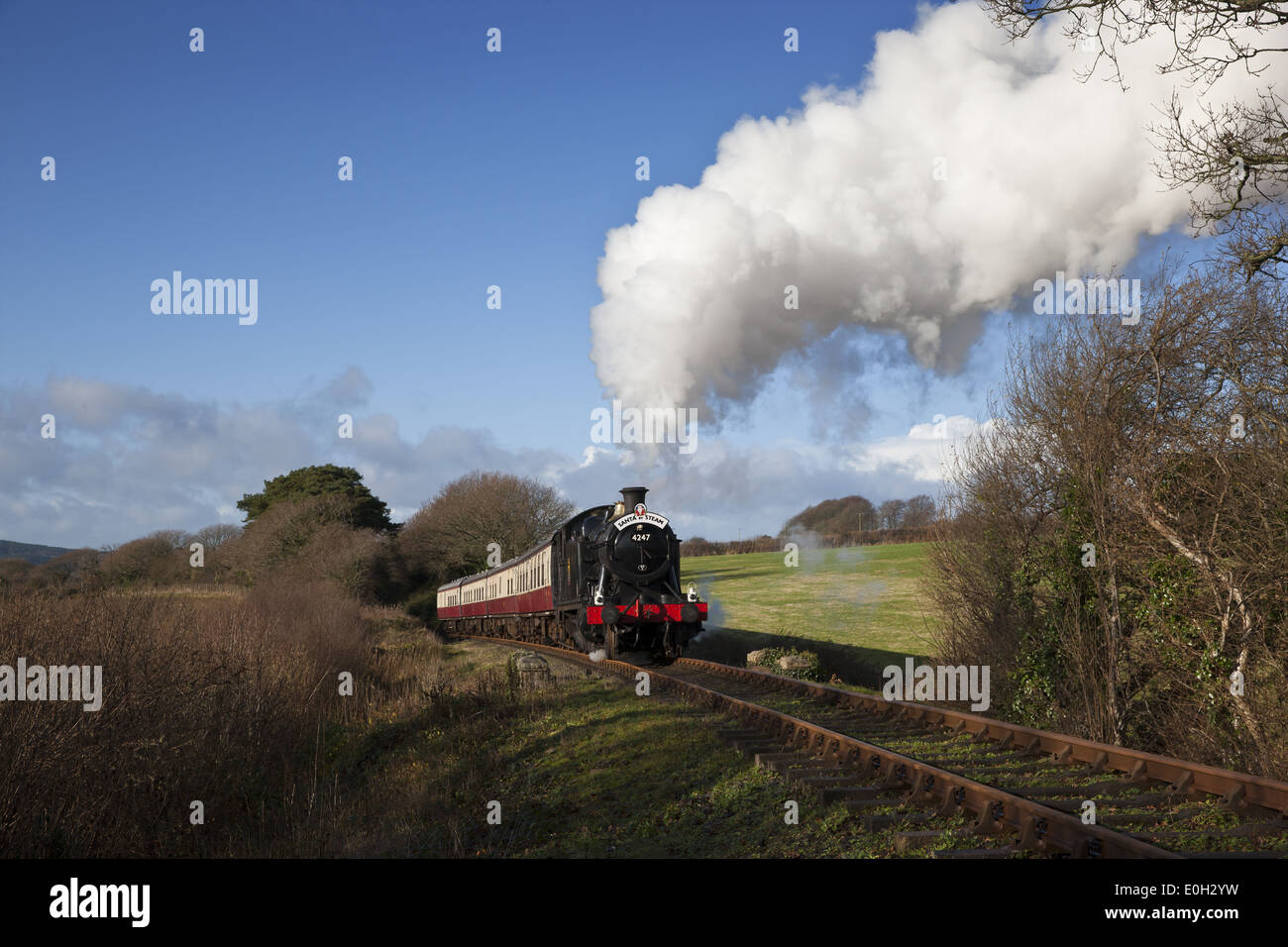 Bodmin & Wenford Dampfeisenbahn Stockfoto