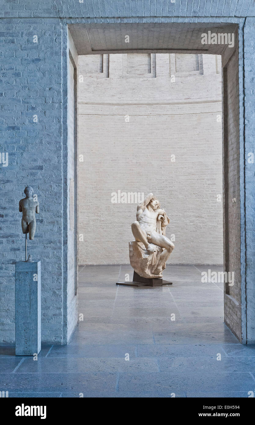 Skulptur, Barberini Faun, Glyptothek, München, Upper Bavaria, Bayern, Deutschland Stockfoto