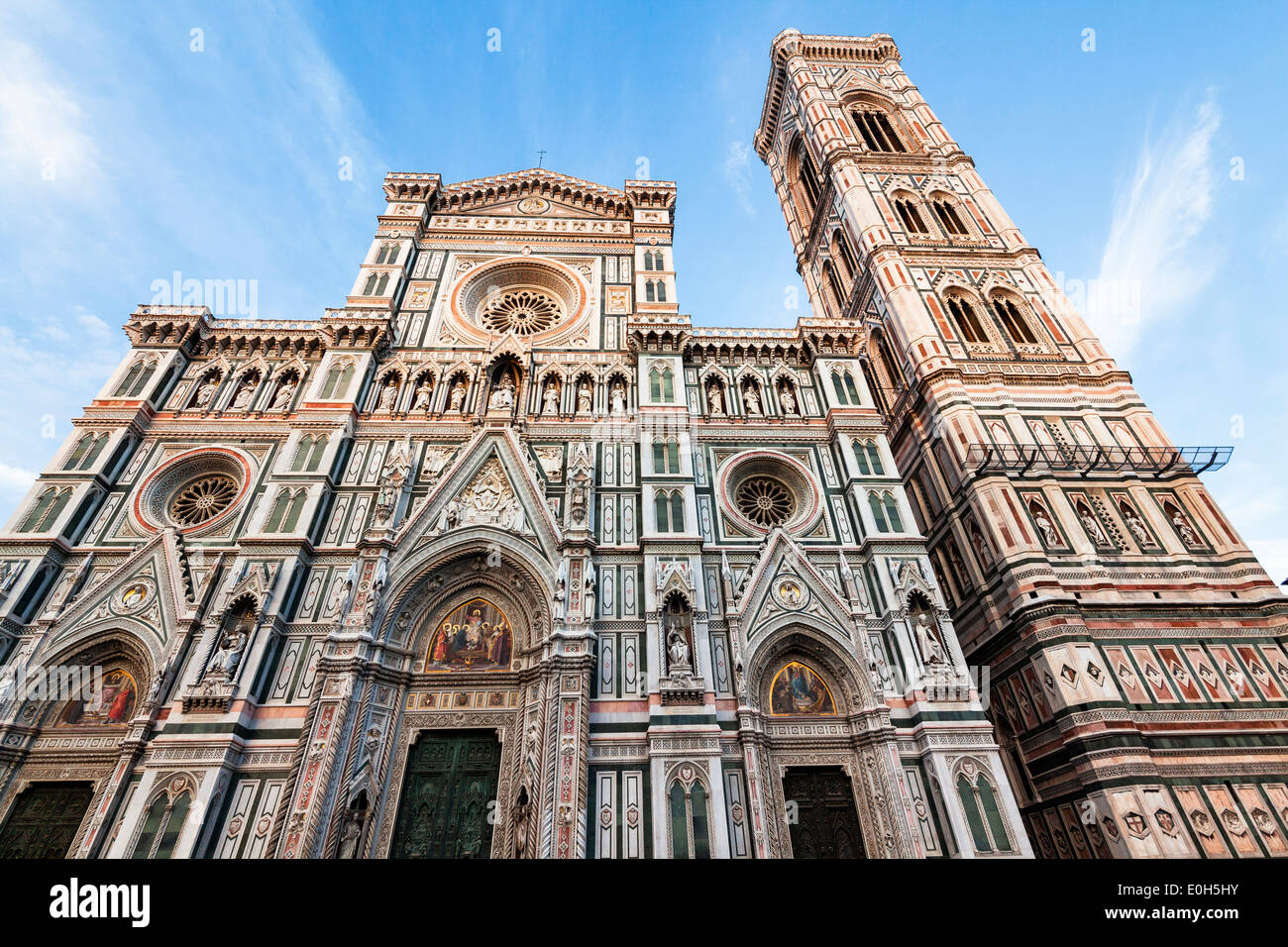Kathedrale Santa Maria del Fiore mit Giottos Glockenturm, Florenz, Toskana, Italien, Europa Stockfoto