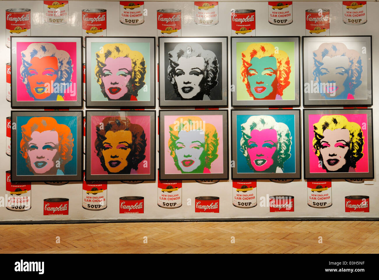 "Marilyn" Print, Exponate im Andy Warhol Museum of Modern Art, Medzilaborce, Slowakei Stockfoto