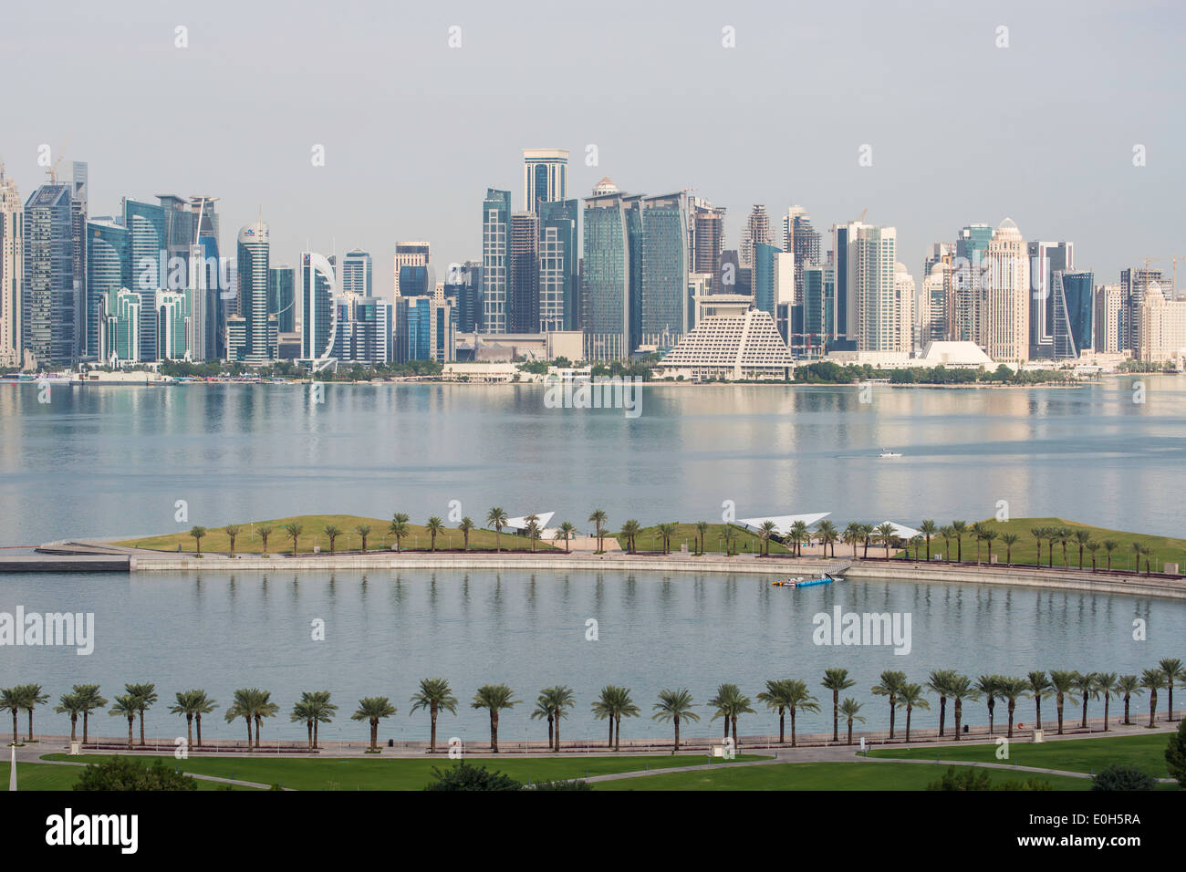 Doha, Katar, Nahen Osten, West Bay zentralen Bankenviertel neue skyline Stockfoto