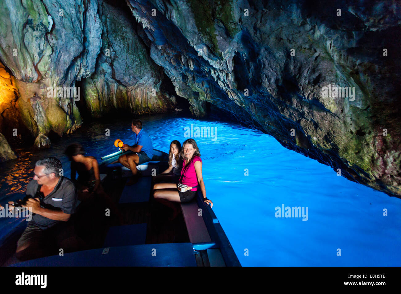 Blaue Grotte am Kap Palinuro, Cilento, Kampanien, Süditalien, Europa Stockfoto