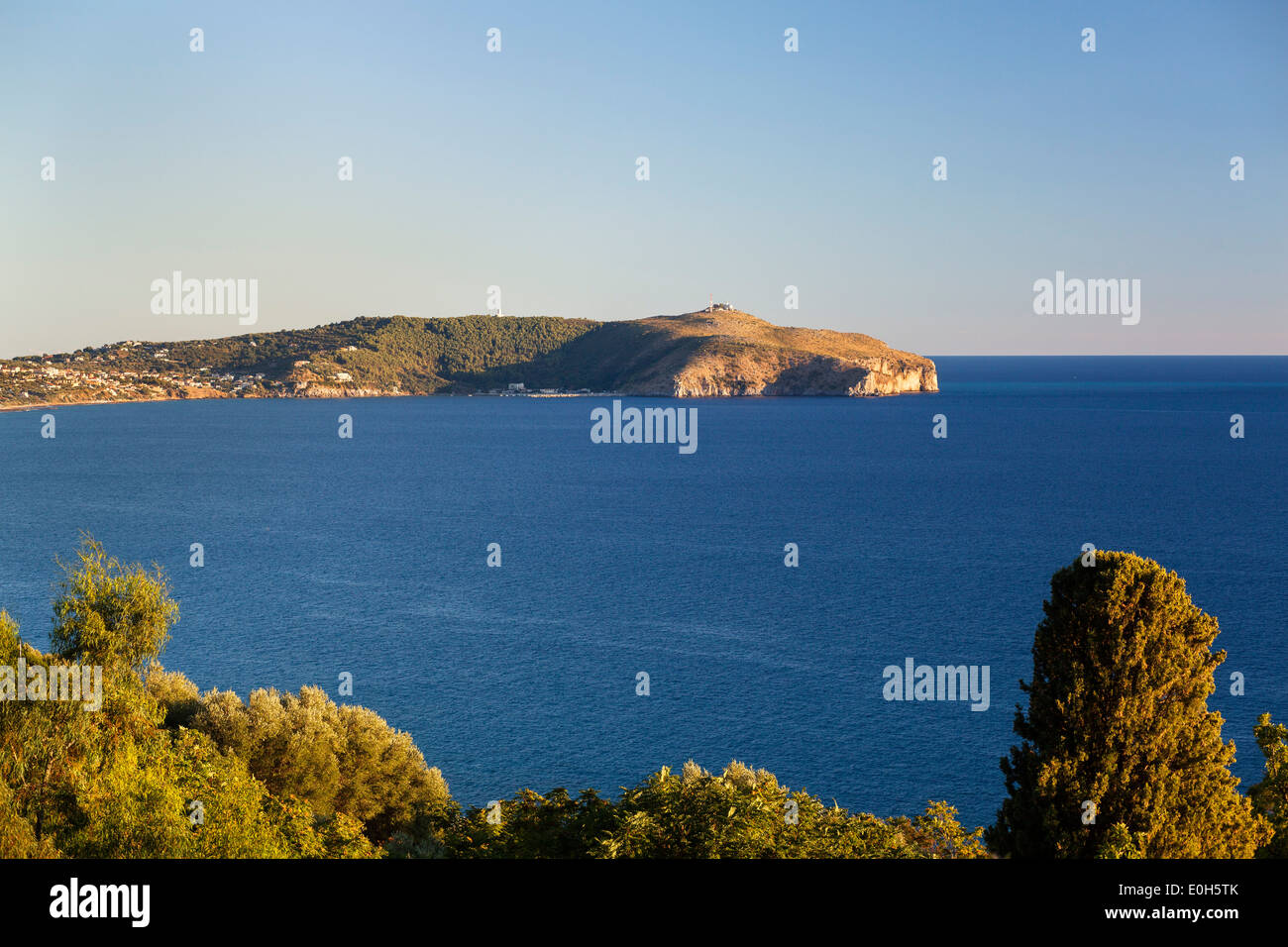 Blick auf Cap Palinuro, Cilento, Tyrrhenischen Meer, Mittelmeer, Süditalien, Europa Stockfoto