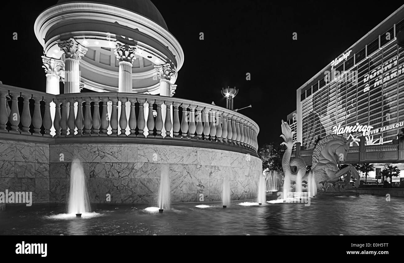 Wasserspiel außerhalb Caesars Palace Las Vegas Stockfoto