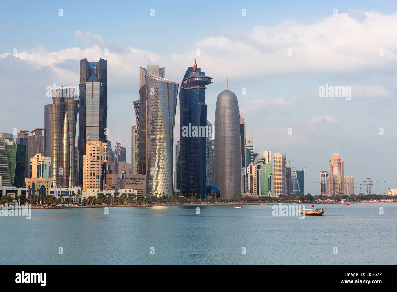 Doha, Katar, Nahen Osten, West Bay zentralen Bankenviertel neue skyline Stockfoto