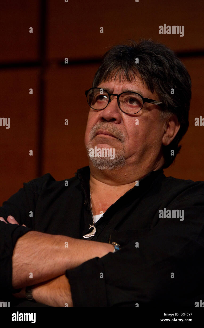 Chilenischer Schriftsteller Luis Sepulveda während der Präsentation des Buches "Un'idea di Felicità" Stockfoto