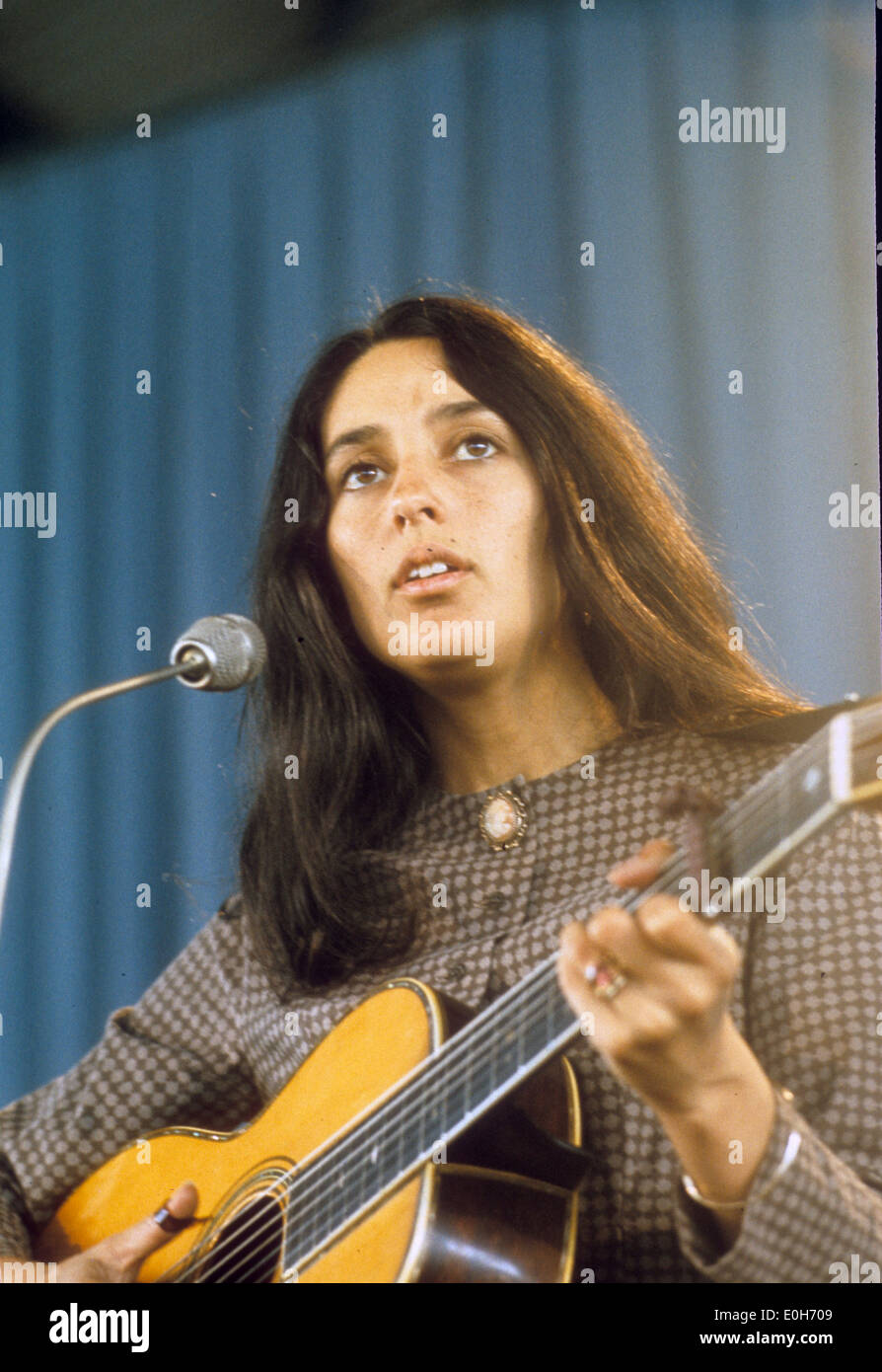 JOAN BAEZ amerikanische Folk-Sängerin über 1967. Stockfoto