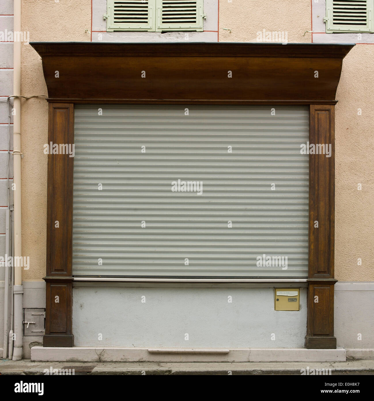 Altmodische französischen Shop - Shop geschlossen Stockfoto
