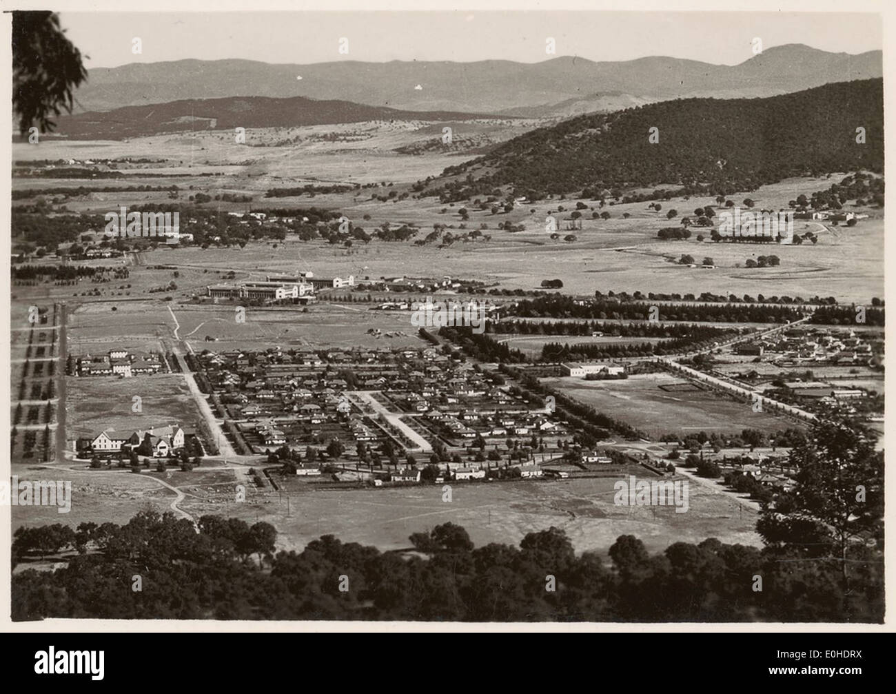 Die Aussicht vom Mount Ainslie, Canberra, [der 1930er Jahre] Stockfoto