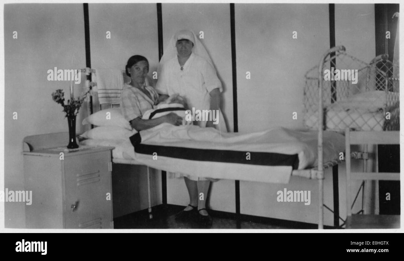 Die Entbindungsstation und Schwester J. Gray?, Esperance ca. 1931 Stockfoto