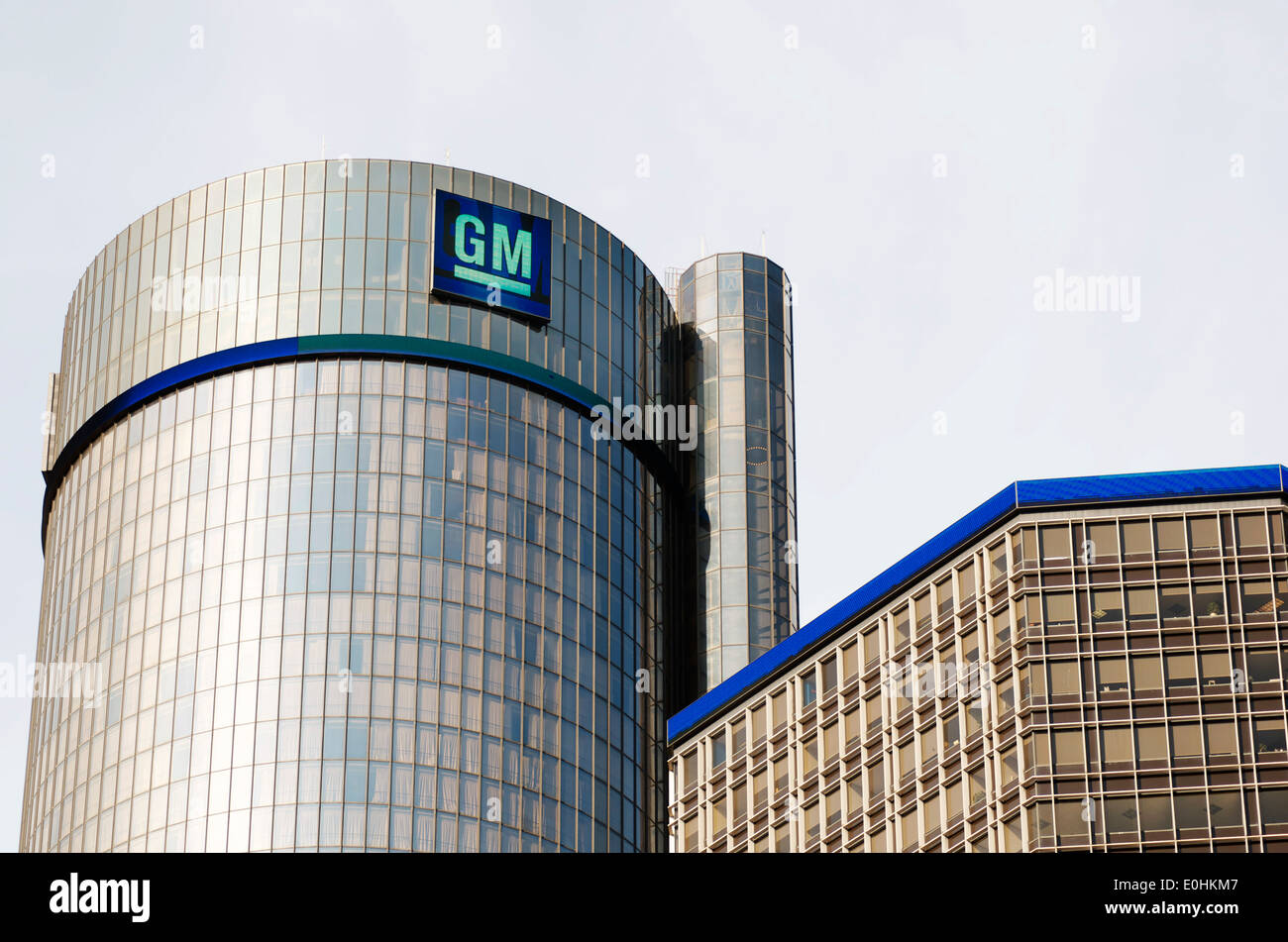 GM-Gebäude in der Innenstadt von Detroit, Bestandteil der Renaissance Center Stockfoto