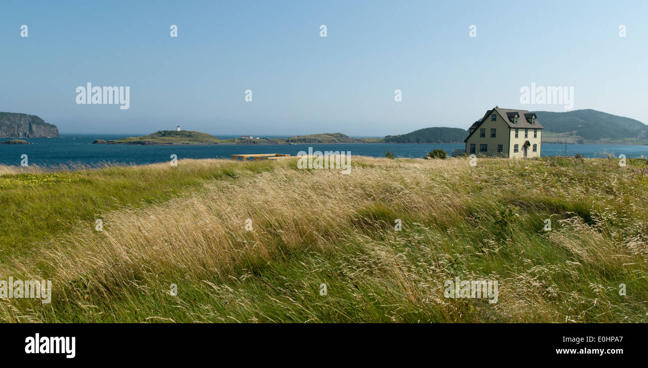 Haus an der Küste, Trinity, Trinity Bay, Halbinsel Bonavista, Neufundland und Labrador, Kanada Stockfoto