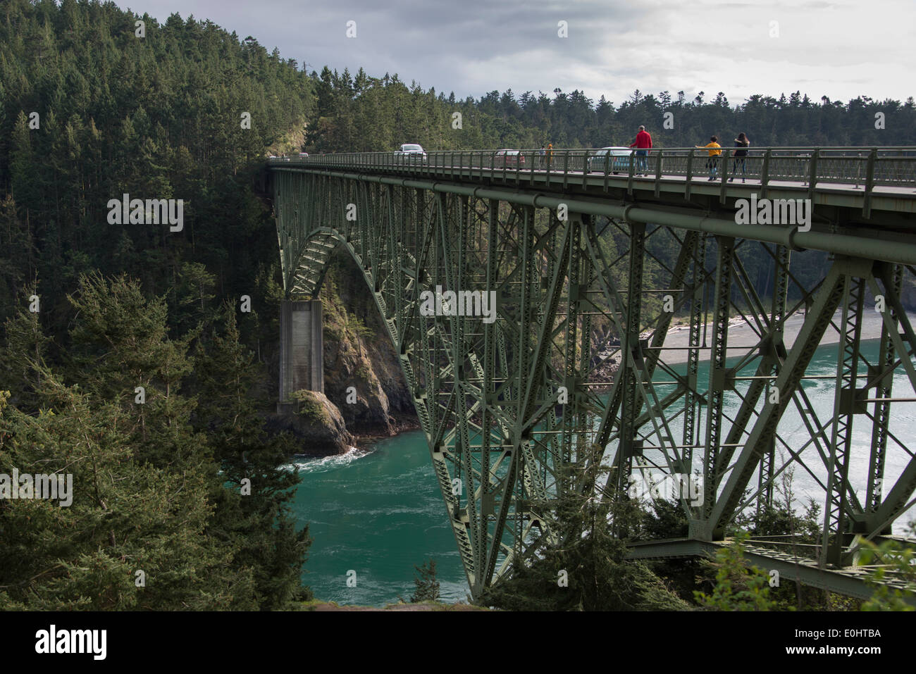 Deception Pass Bridge, Deception Pass State Park, US-Bundesstaat Washington, USA Stockfoto