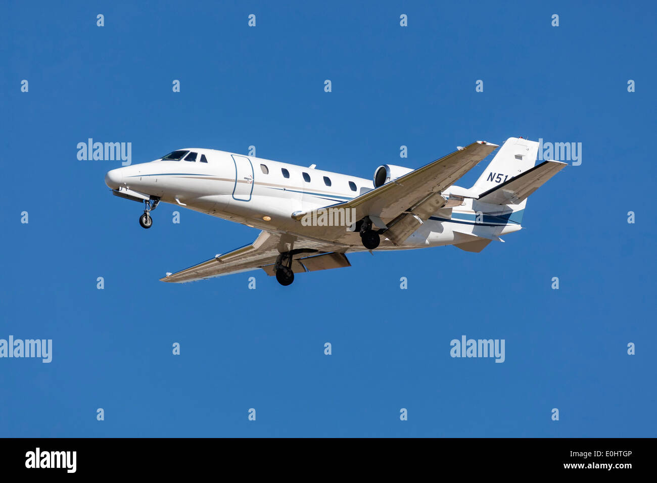 Cessna Citation Bizjet im Endanflug Stockfoto