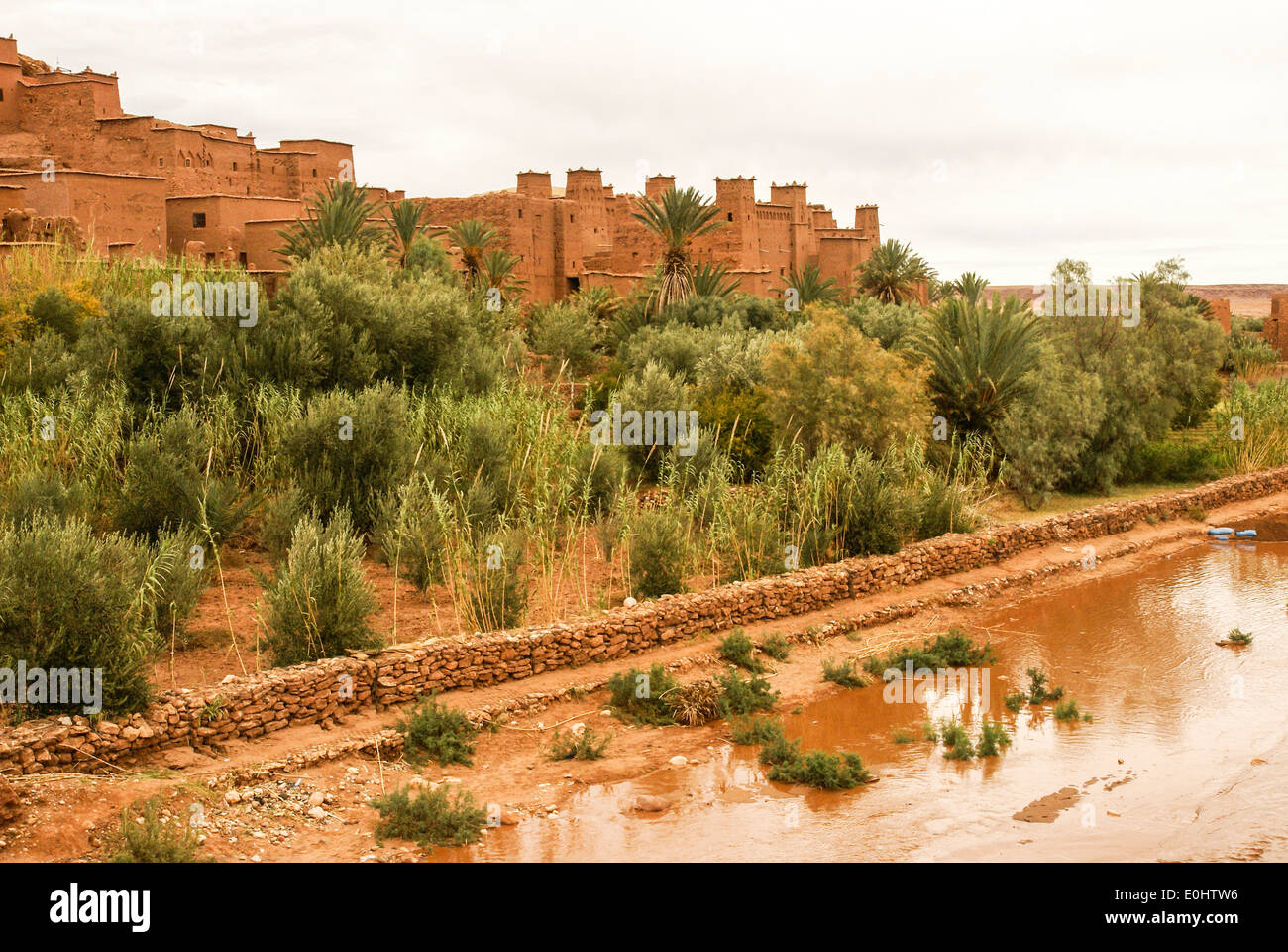 Lehmhäuser in Dorf Ait Benhaddou, Marokko Stockfoto