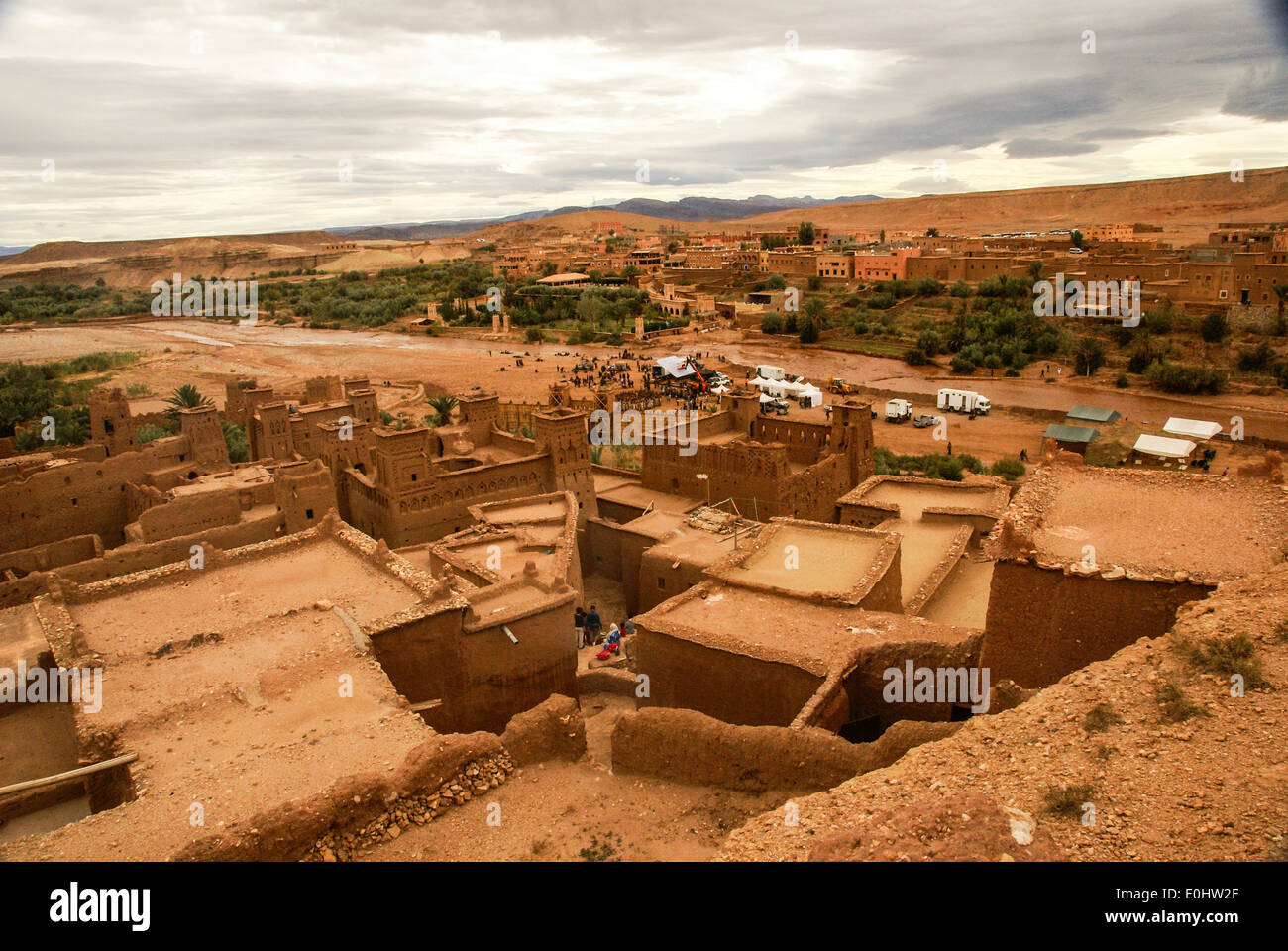 Lehmhäuser in Dorf Ait Benhaddou, Marokko Stockfoto