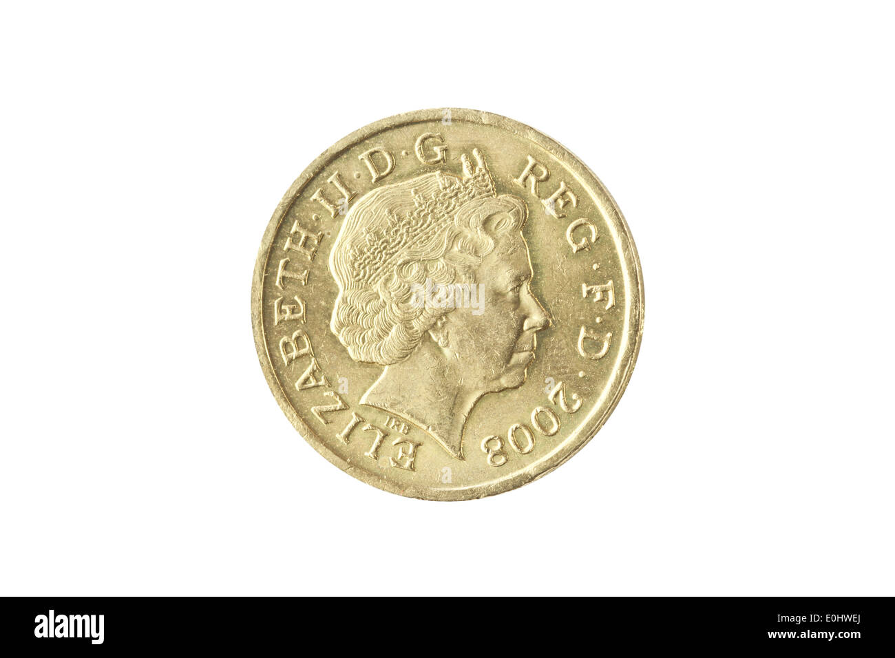 Britisches Pfund Sterling Münze Stockfoto