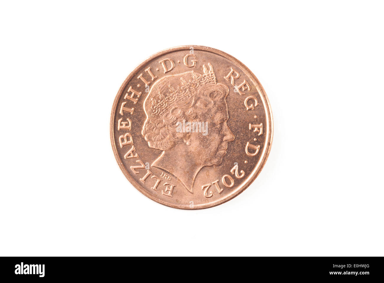 1 Pence Sterling Münze Stockfoto