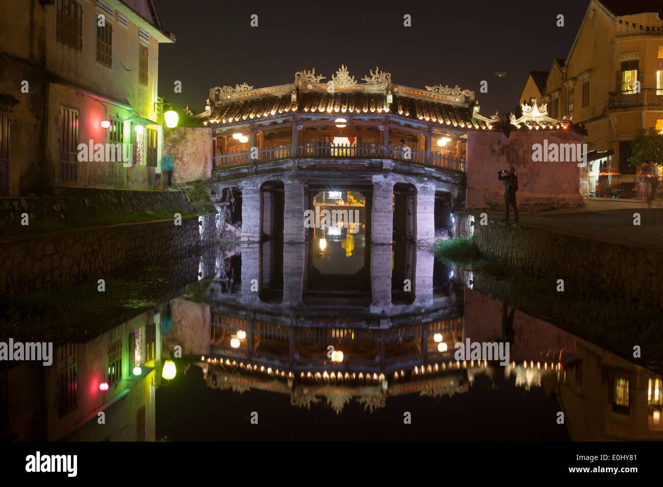 Chua Cau Temple Bridge (Japanische Überdachte Brücke) Hoi An Vietnam Stockfoto