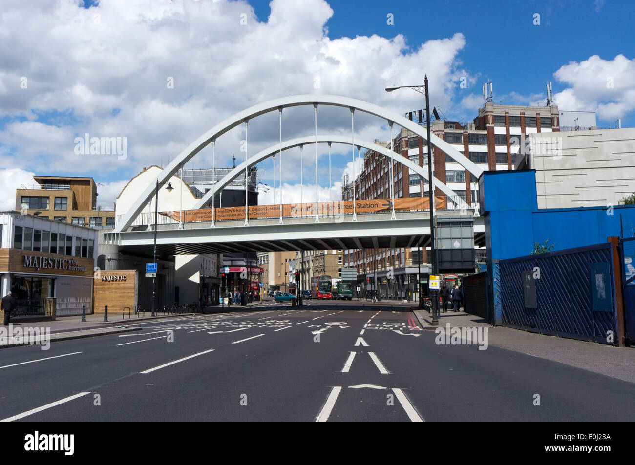 Shoreditch High Street in East London Stockfoto