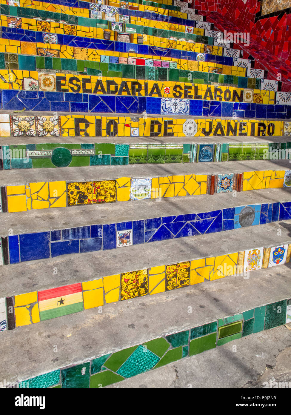Rio De Janeiro, Treppe: Escadaria Selaron. Stockfoto