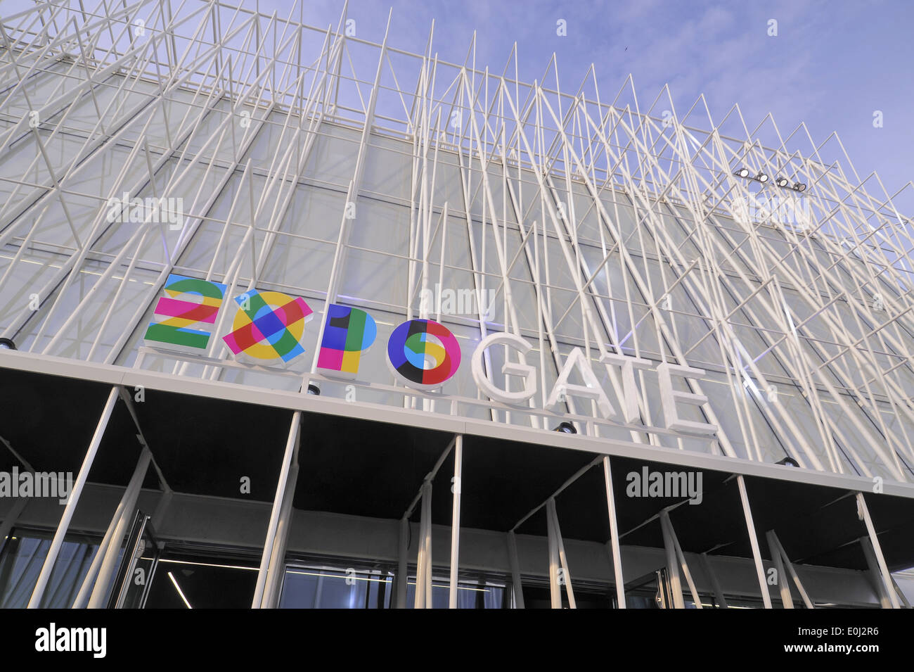 Mailand Expo Gate Info Punkt in Schlossplatz für die Welt Weltausstellung 2015 Stockfoto