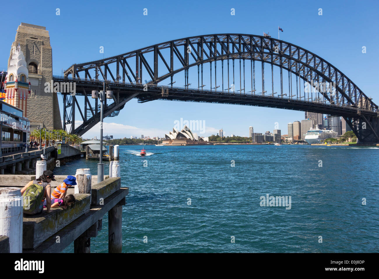 Sydney Australien, Milsons Point, Luna Park, Unterhaltung, Harbour Bridge, Hafen, Opernhaus, AU140310075 Stockfoto