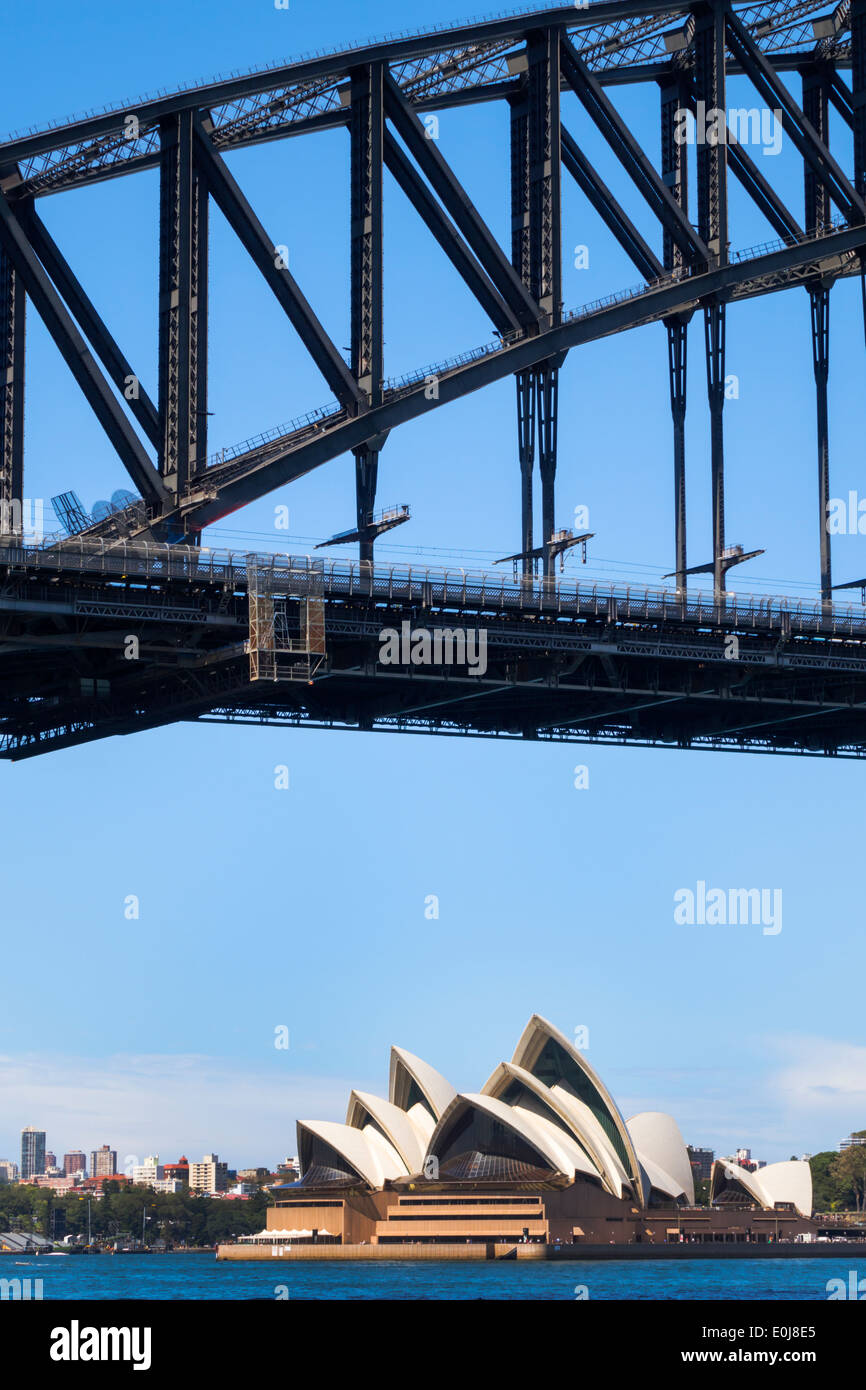 Sydney Australia, Harbour Bridge, Harbour, Opera House, AU140310076 Stockfoto