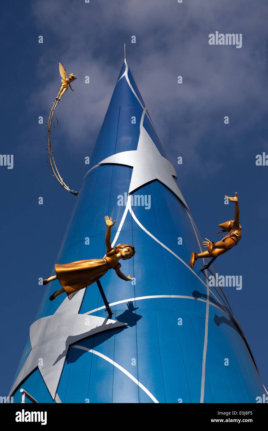 Dach der Kunst der Disney Animation Pavillon in den Walt Disney Studios, Marne-la-Vallée, Frankreich. Stockfoto