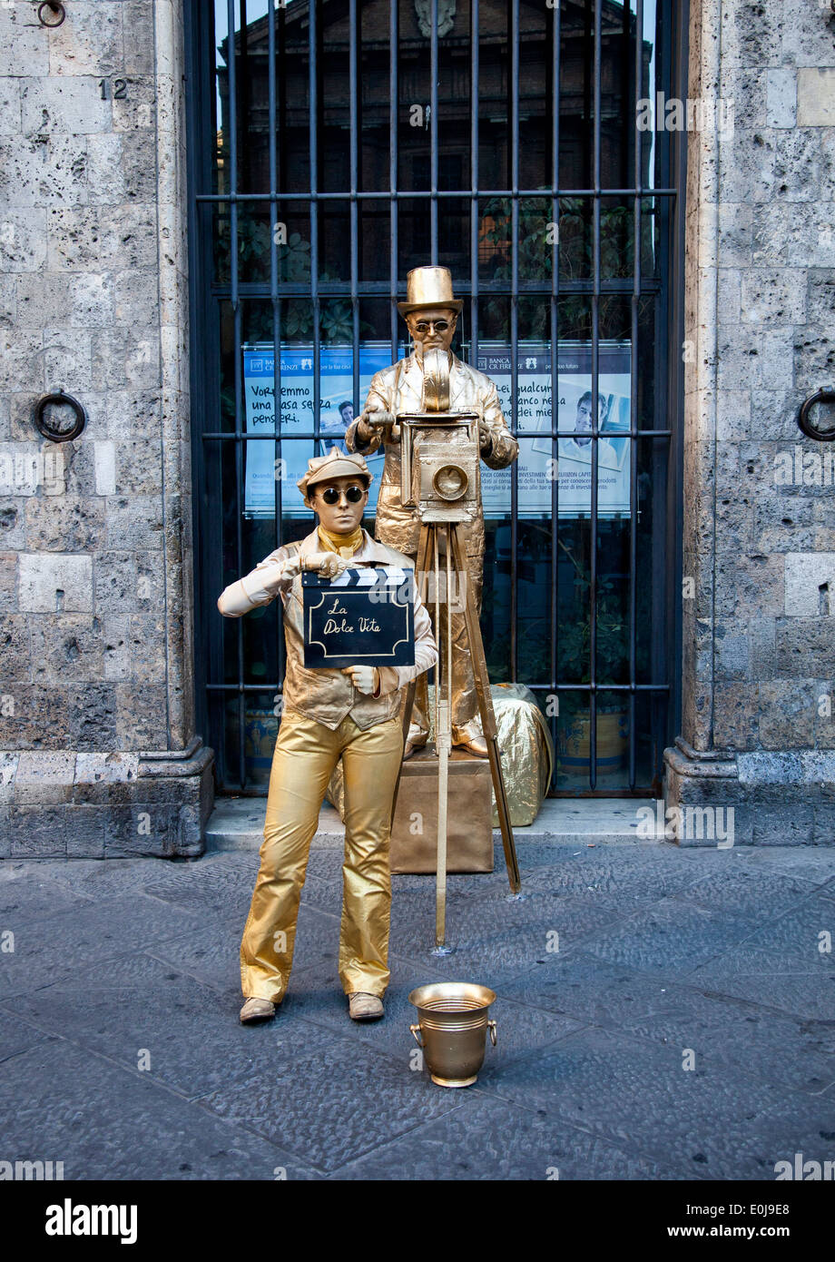 Straßenkünstler in Siena. Stockfoto
