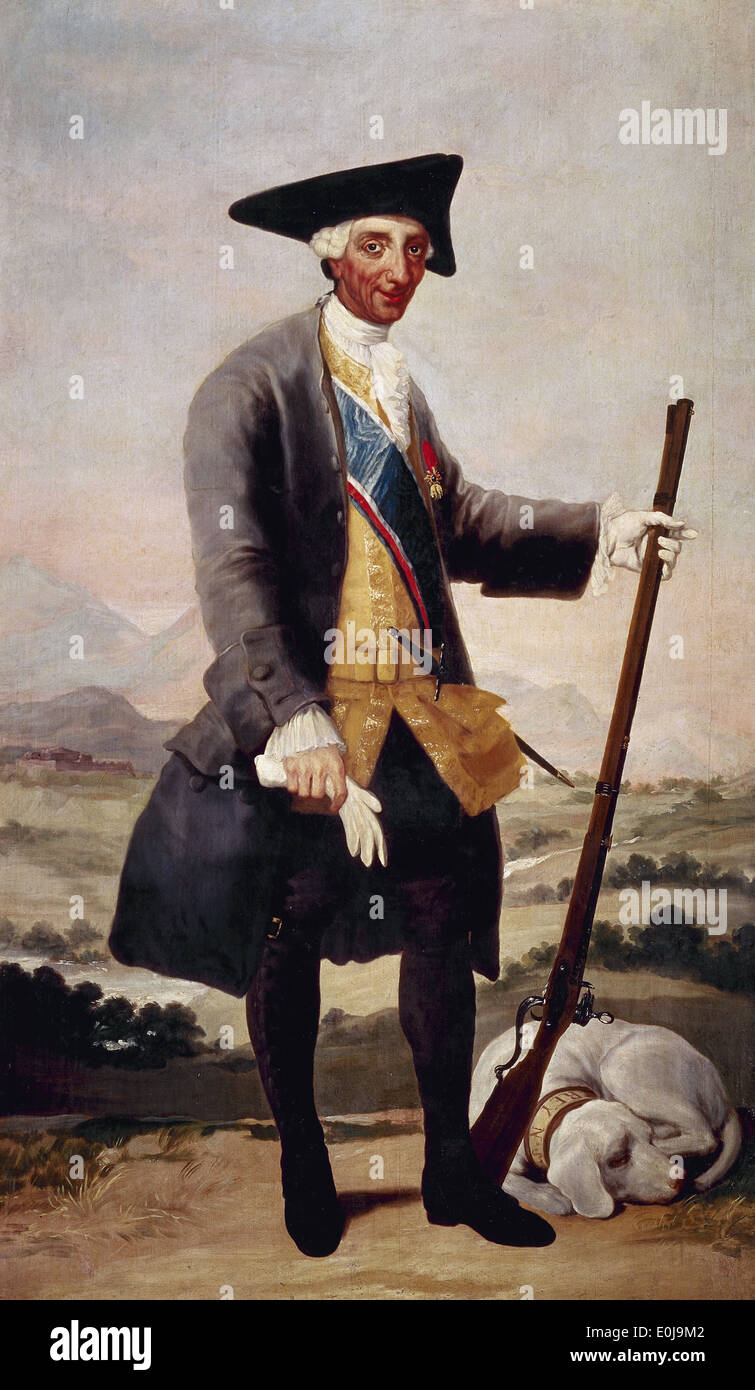 Karl III. von Spanien (1716-1788). König von Spanien (1759-1788. Porträt von Goya, 1786-1788. Museum des Prado. Madrid. Spanien. Stockfoto