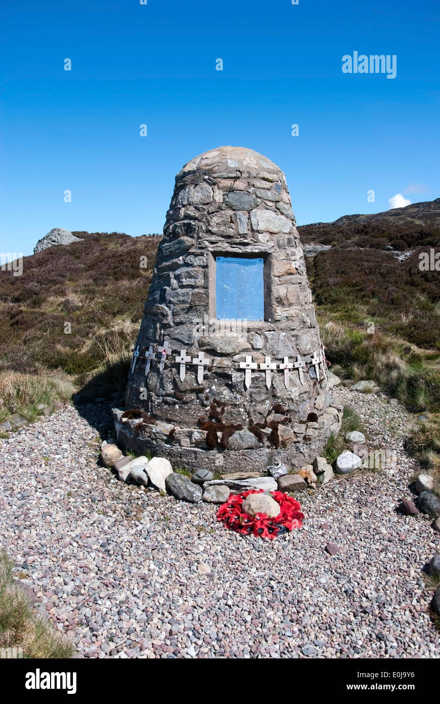 1994-RAF-Chinook-Hubschrauber Absturz Memorial Cairn Mull of Kintyre Schottland Stockfoto