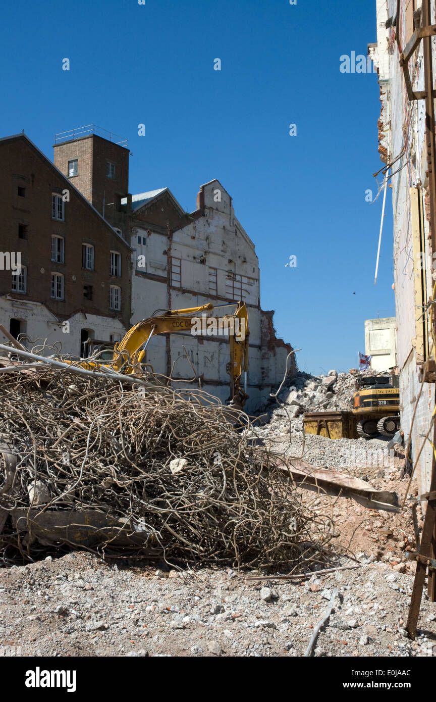 Verstrickt In blau Stockfoto