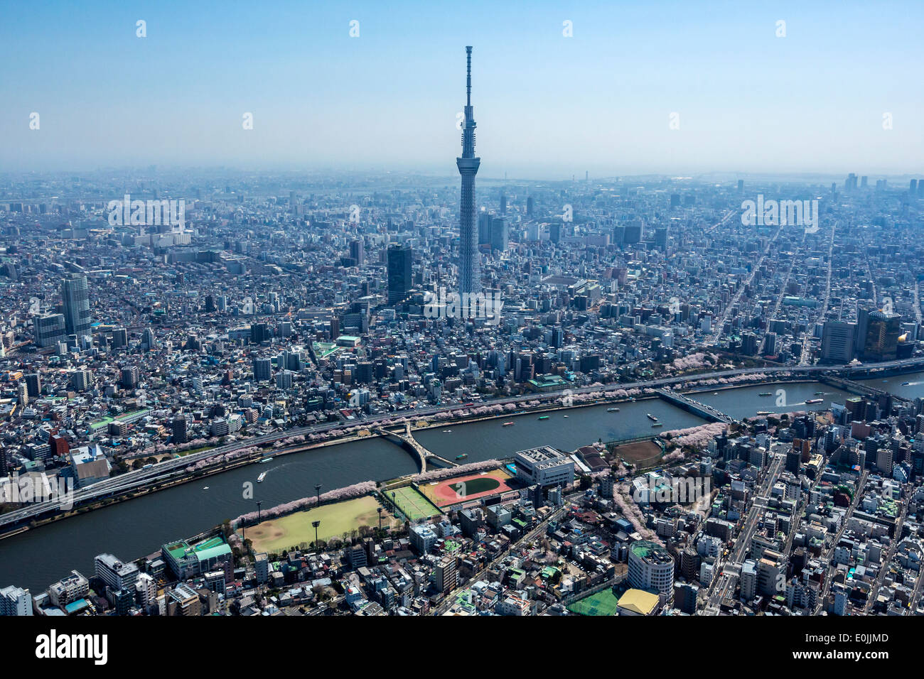 Luftaufnahme von Tokio Stockfoto