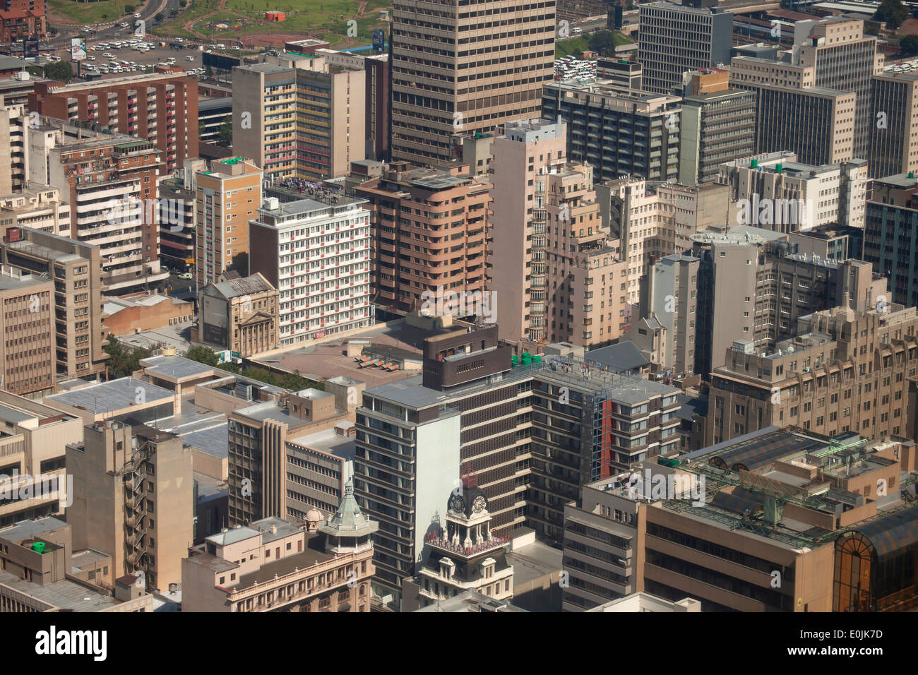 Blick auf zentrale Johannesburg und CBD von Carlton Center Johannesburg, Gauteng, Südafrika, Afrika Stockfoto