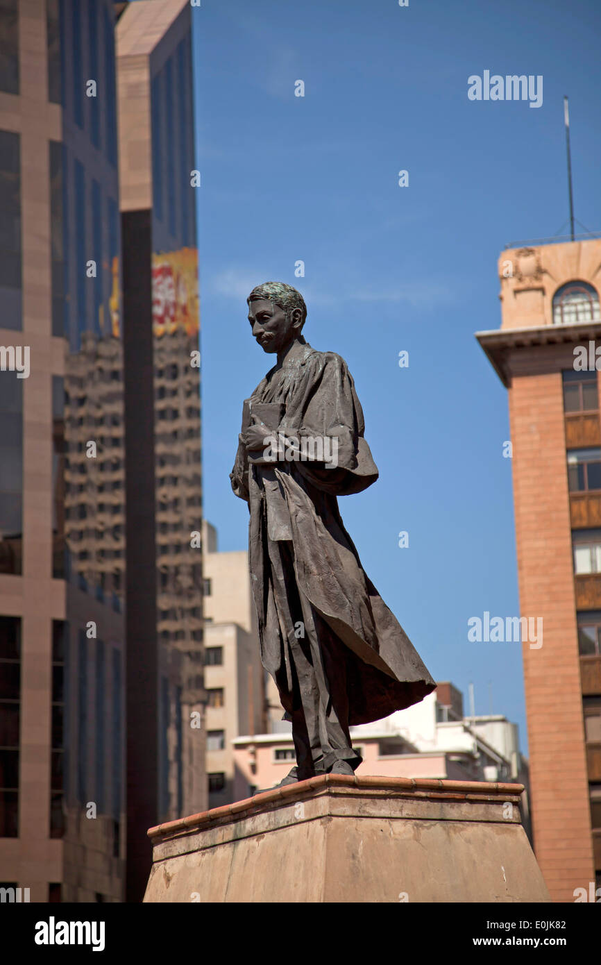 Ghandi-Denkmal auf dem Hauptplatz Ghandi in Johannesburg, Gauteng, Südafrika, Afrika Stockfoto