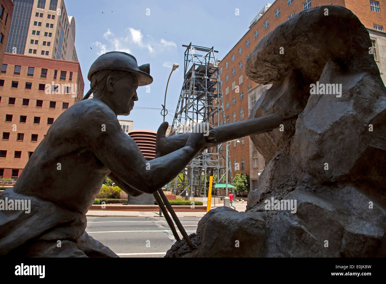 Denkmal am Bergbau Bezirk, Johannesburg, Gauteng, Südafrika, Afrika Stockfoto