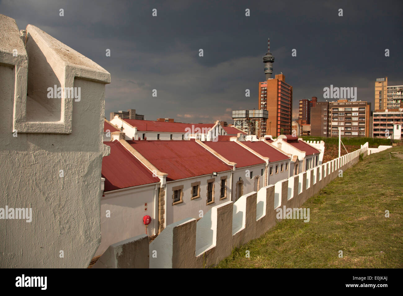 die alte Festung auf Constitution Hill in Johannesburg, Gauteng, Südafrika, Afrika Stockfoto