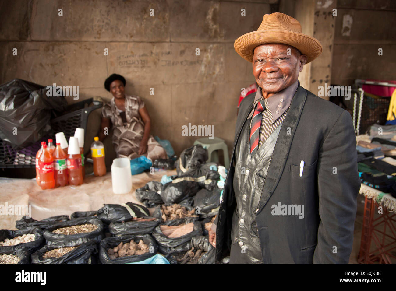 Verkäufer auf dem Markt in Johannesburg, Gauteng, Südafrika, Afrika Stockfoto