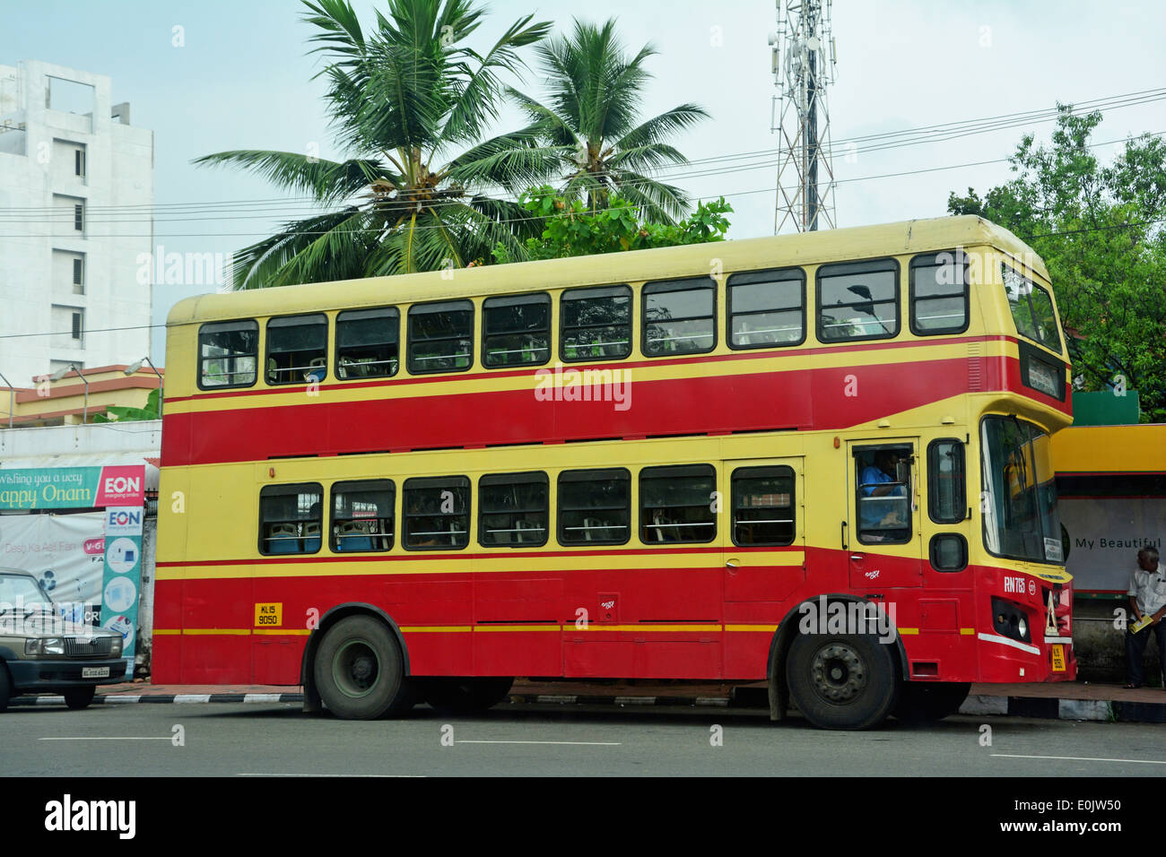 Double Decker Bus, Trivandrum Stockfoto