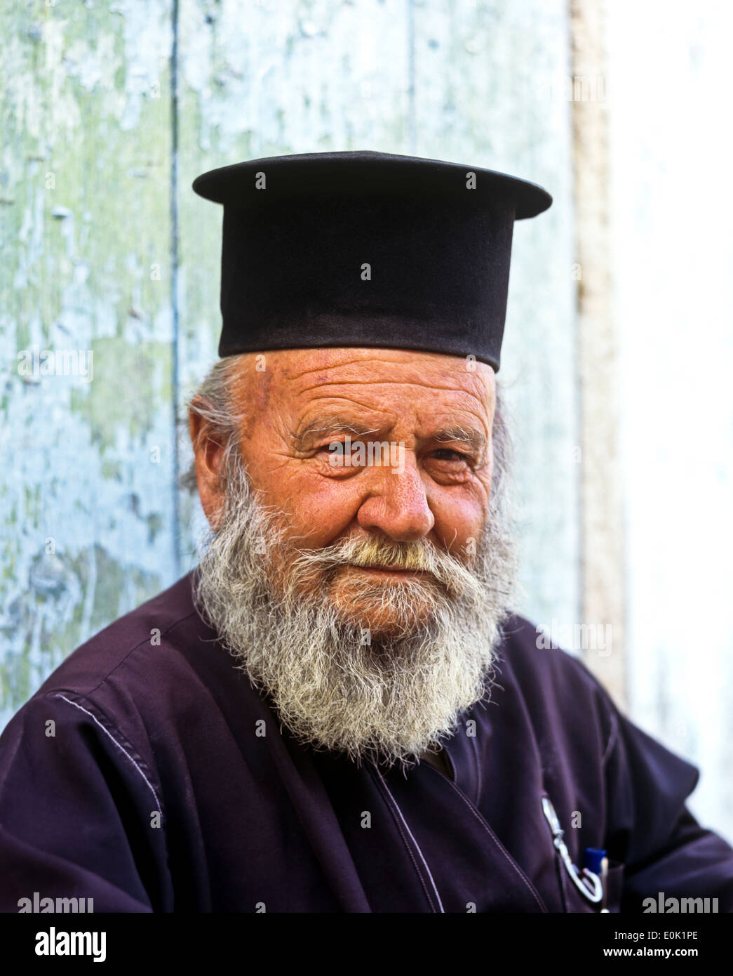9465. griechische orthodoxe Priester, Griechenland Stockfoto