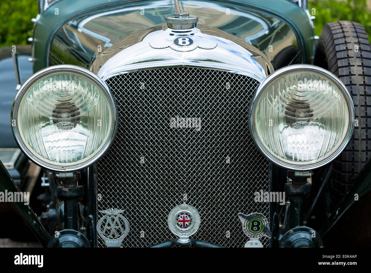 Jahrgang 1929 Bentley Automobile 4,5 Liter auf Tournee in Cotswolds, UK Stockfoto